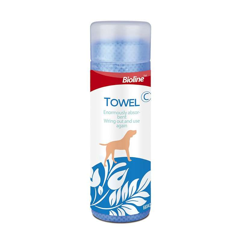 Bioline Absorbent Pet Towel  66×43CM | Bioline | Quick-Dry, Highly Absorbent Towel for Dogs, ...