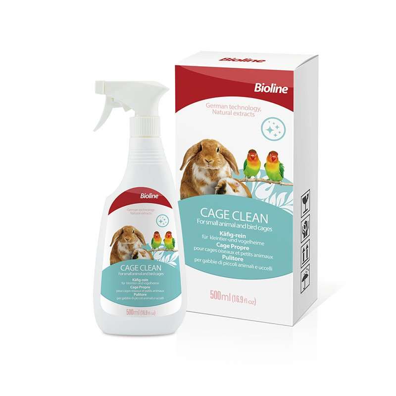 Bioline Cage Cleaner Spray  500ML | Bioline | Effective Deodorizing & Deep Cleaning for Dog, C...