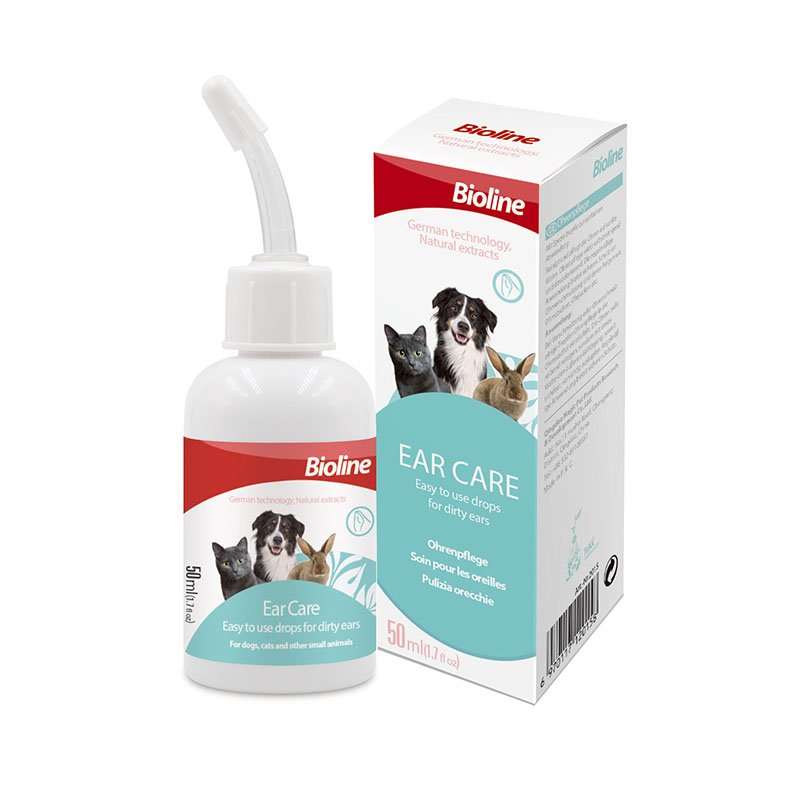 Bioline Pet Ear Care Drops  50ML | Bioline | Gentle Ear Cleaner with Precise Dropper | Cleanse...