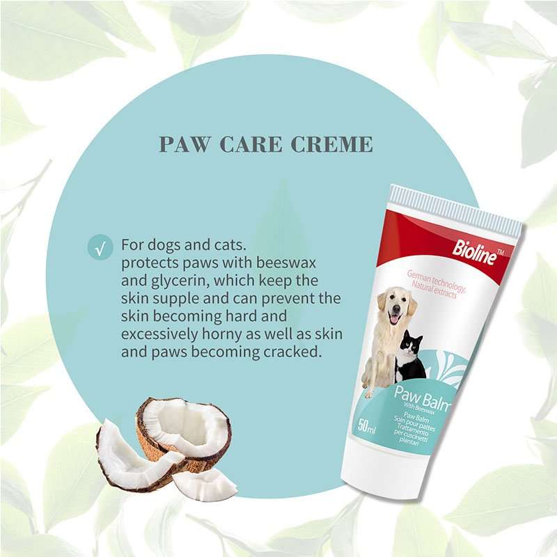 Bioline Dog/Cat Pawcare Balm Creme  50ML | Bioline | Moisturizing Balm for Dry, Rough, or Crac...