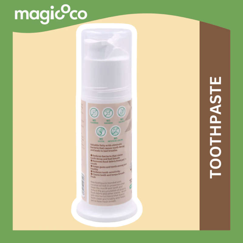 Magicoco Coconut Oil Dog & Cat Toothpaste  70G | Magicoco | Natural Coconut Oil Formula for He...