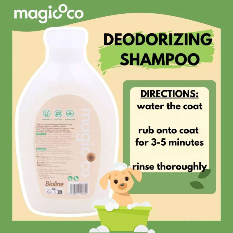 Magicoco Deodorizing Dog/Cat Shampoo  230ML | Magicoco | pH-Balanced Formula with Coconut Oil,...