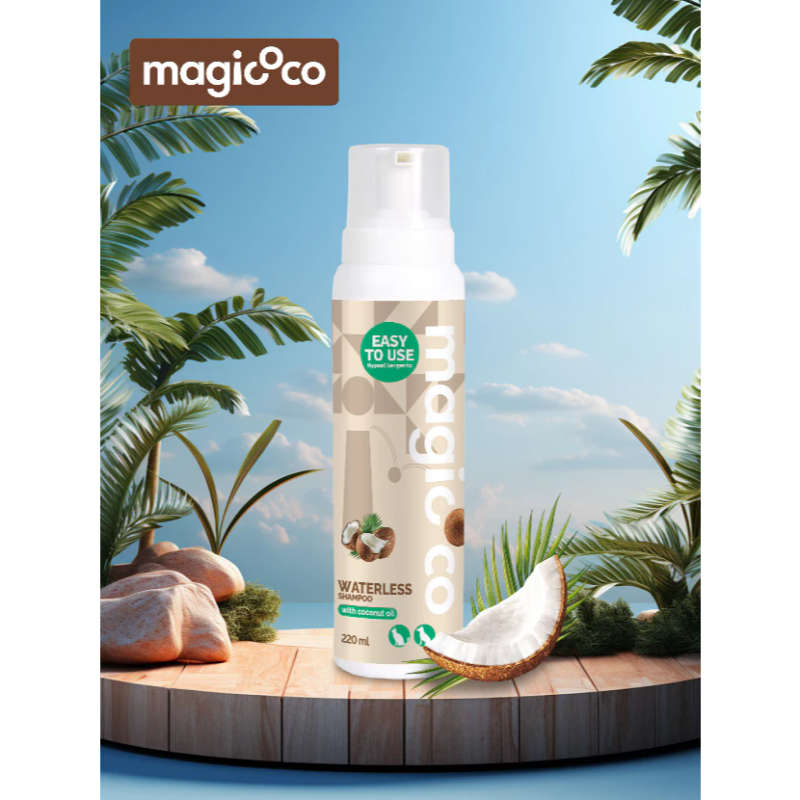Magicoco Waterless Dog/Cat Shampoo  220ML | Magicoco | No-Rinse Foam Conditioner with Coconut ...