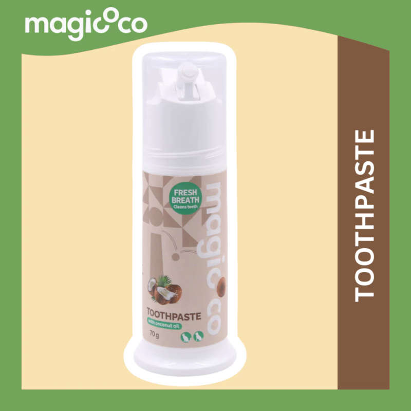 Magicoco Coconut Oil Dog & Cat Toothpaste  70G | Magicoco | Natural Coconut Oil Formula for He...