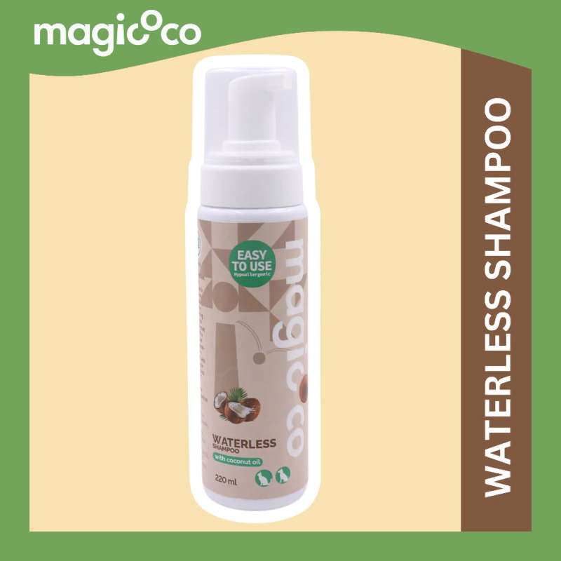 Magicoco Waterless Dog/Cat Shampoo  220ML | Magicoco | No-Rinse Foam Conditioner with Coconut ...