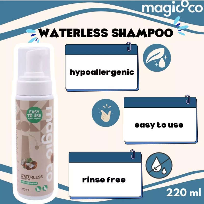 Magicoco Waterless Dog/Cat Shampoo  220ML | Magicoco | No-Rinse Foam Conditioner with Coconut ...