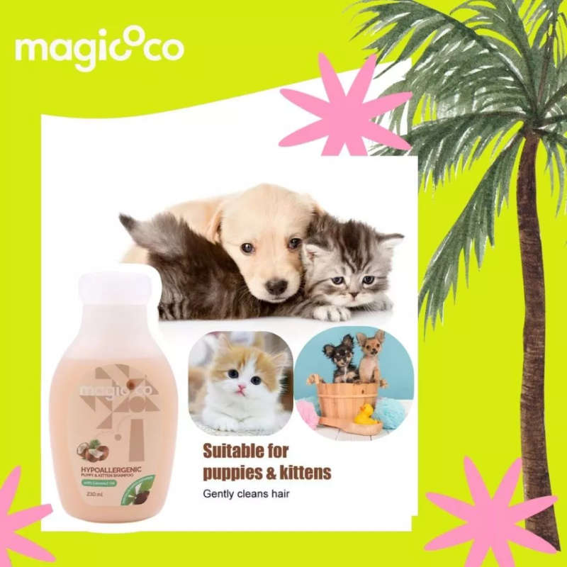 Magicoco Hypoallergenic Dog/Cat Shampoo  230ML | Magicoco | Gentle Coconut-Scented Shampoo for...