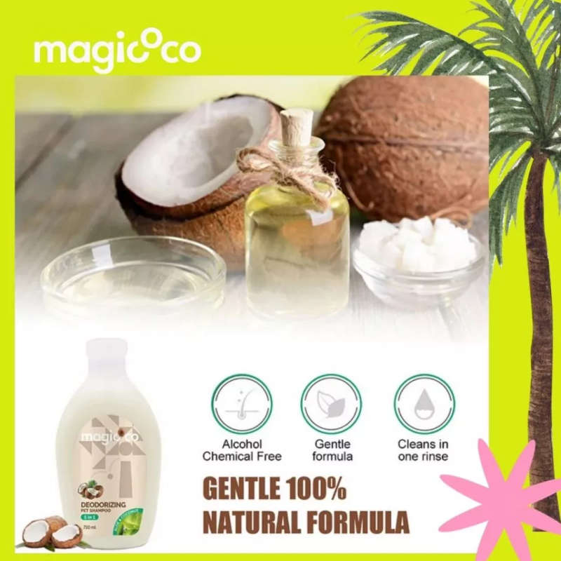 Magicoco Deodorizing Dog/Cat Shampoo  230ML | Magicoco | pH-Balanced Formula with Coconut Oil,...