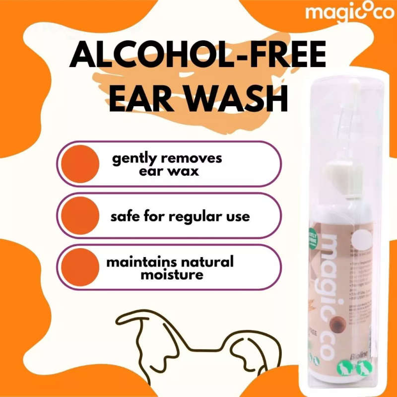 Magicoco Pet Ear Wash  60ML | Magicoco | Alcohol-Free Ear Wash with Coconut Oil | Soothes & Re...