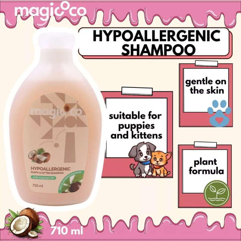 Magicoco Hypoallergenic Dog/Cat Shampoo  230ML | Magicoco | Gentle Coconut-Scented Shampoo for...