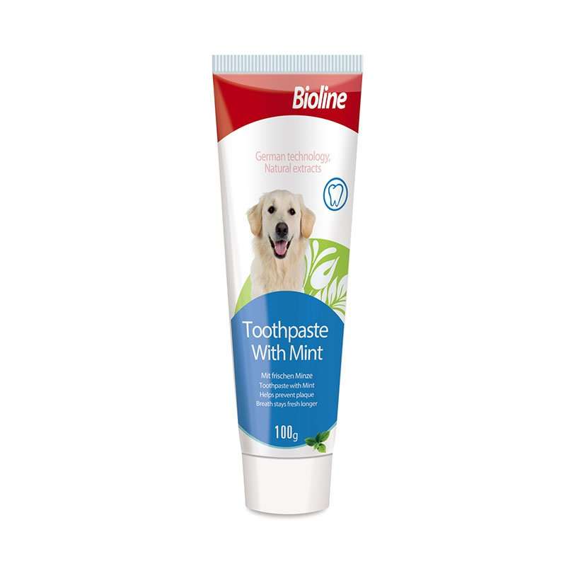 Bioline Mint Flavored Dog & Cat Toothpaste  100G | Bioline | Edible Dental Care for Fresh Brea...