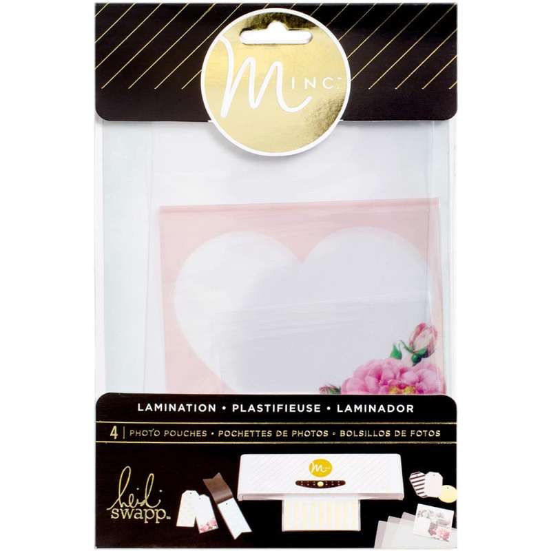 Minc Lamination Photo Pouches Assorted Sizes 4/Pkg  - Printed