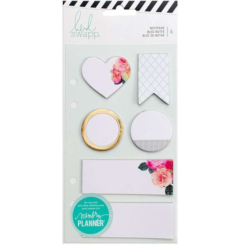 Heidi Swapp Memory Planner Note Pads 6/Pkg White