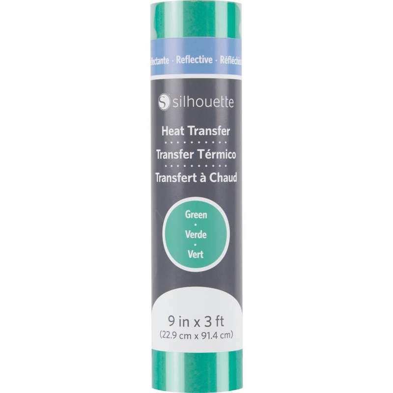 Silhouette Reflective Heat Transfer 9"X3' Green