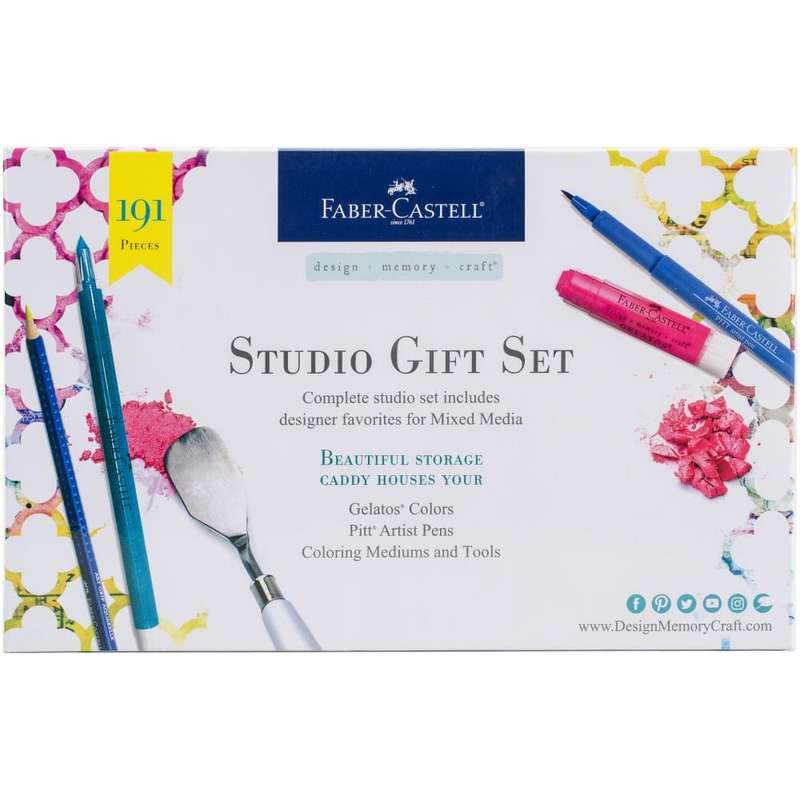 Faber Castell Design Memory Craft Studio Caddy Gift Set Premium Gift Set 191 Pieces