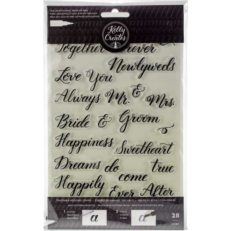 Kelly Creates Acrylic Traceable Stamps Wedding
