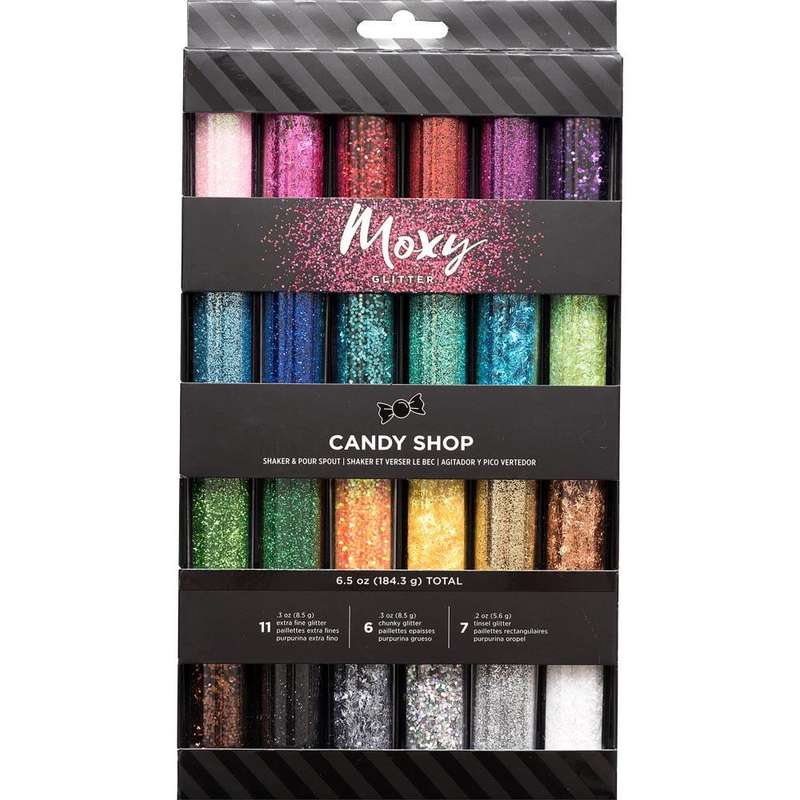 Moxy Tinsel &amp; Extra Fine Glitter 24/Pkg Candy Shop
