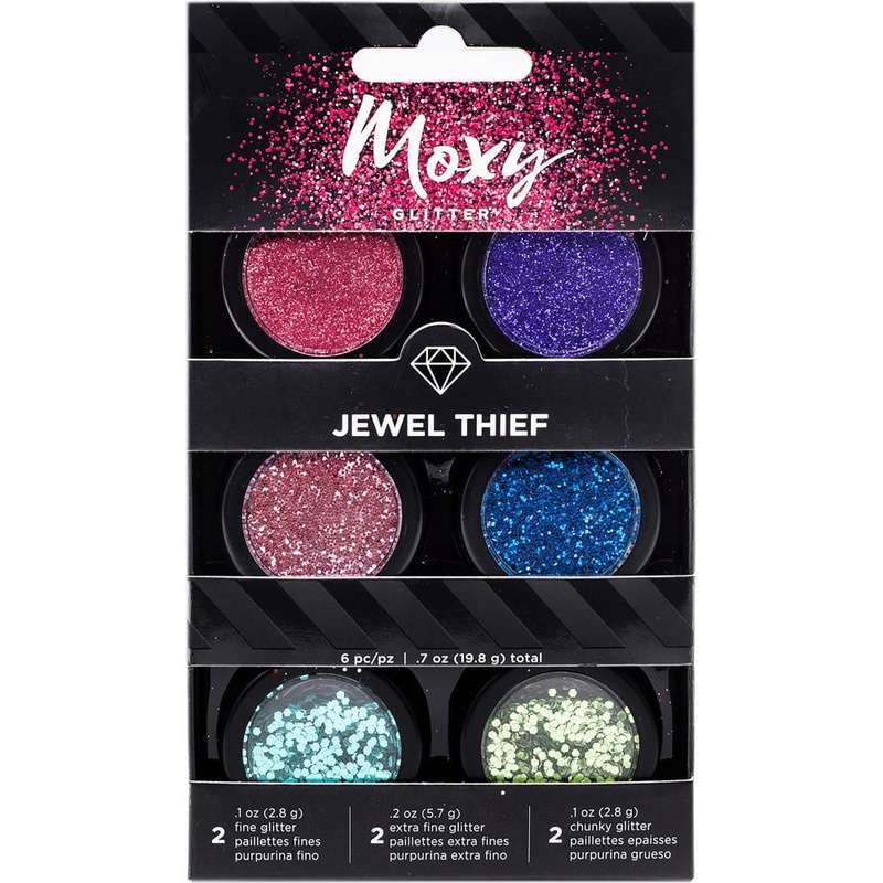 Moxy Glitter Pot Set 6/Pkg Jewel Thief