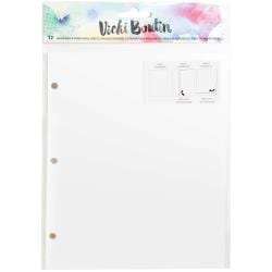 Vicki Boutin Mixed Media Junque Journal Refill 12/Pkg 8"X6.5" White Paper, 3 Styles
