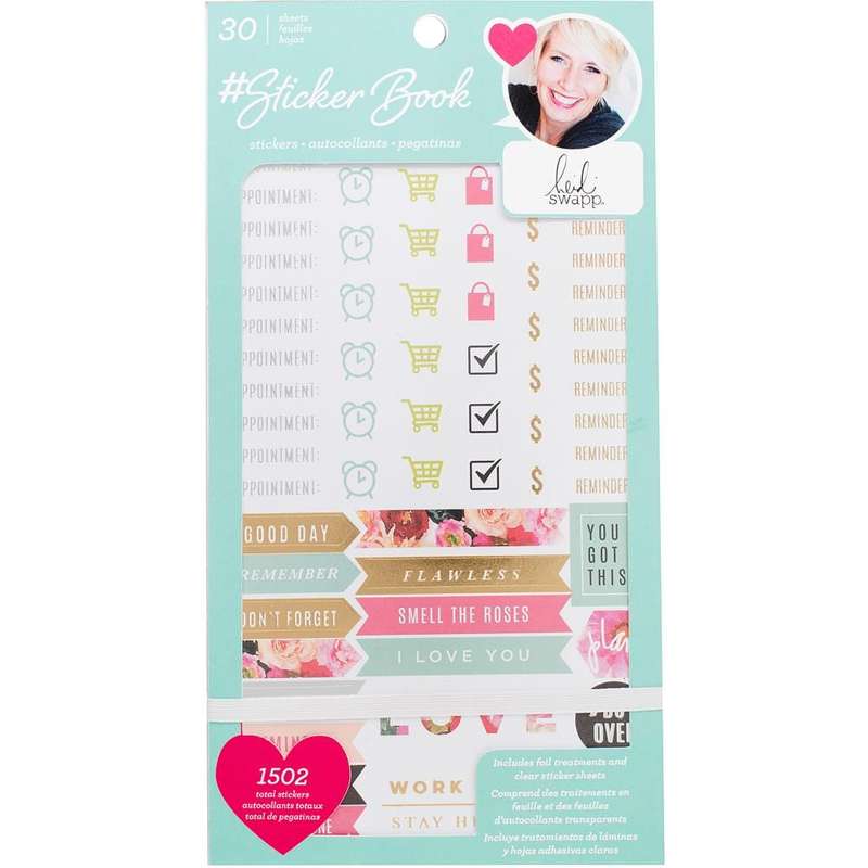 American Crafts Sticker Book 4.75"X8" Heidi Swapp W/Gold Foil, 1502/Pkg