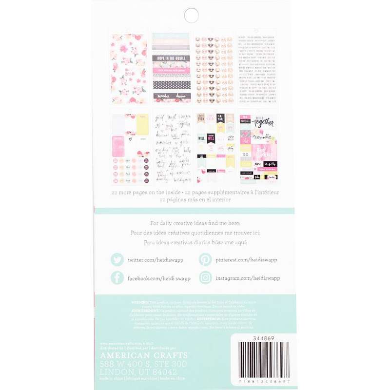 American Crafts Sticker Book 4.75"X8" Heidi Swapp W/Gold Foil, 1502/Pkg