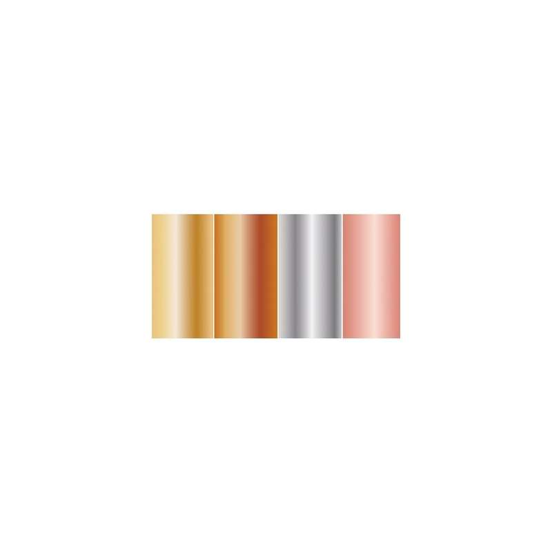American Crafts Color Pour Pre-Mixed Paint Kit 4/Pkg Mixed Metal Metallic