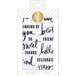 Heidi Swapp Minc Clear Stamps 14/Pkg Sentiments