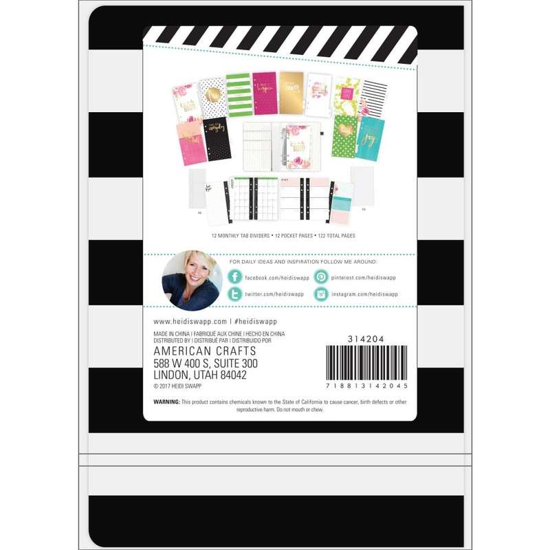 Heidi Swapp Weekly Planner Spiral Bound 5.75"X8" Stripe