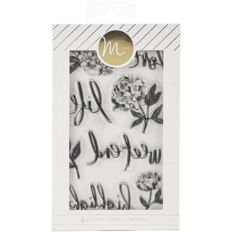 Heidi Swapp Minc Clear Stamps 8/Pkg Floral