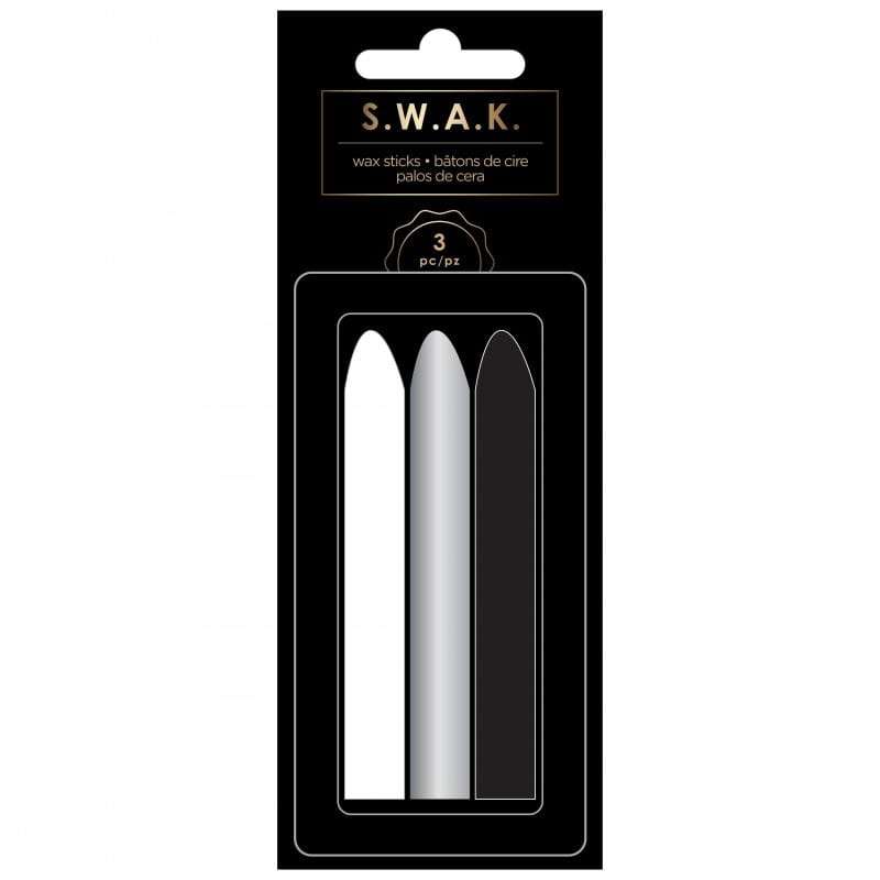 WAX STICKS - AC - S.W.A.K. WAX SEALS - WHITE, SILVER, BLACK (3 PIECE)