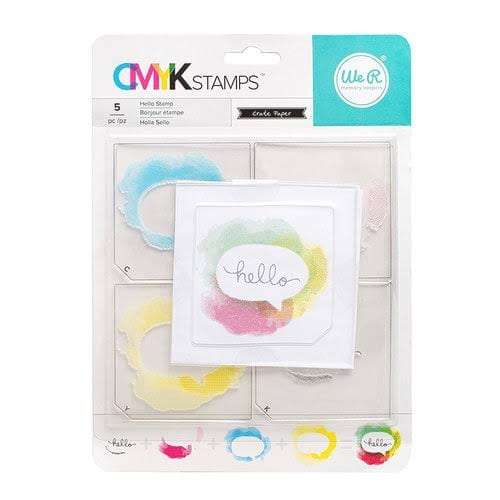 We R Memory Keepers CMYK Stamp 3"X3" Hello