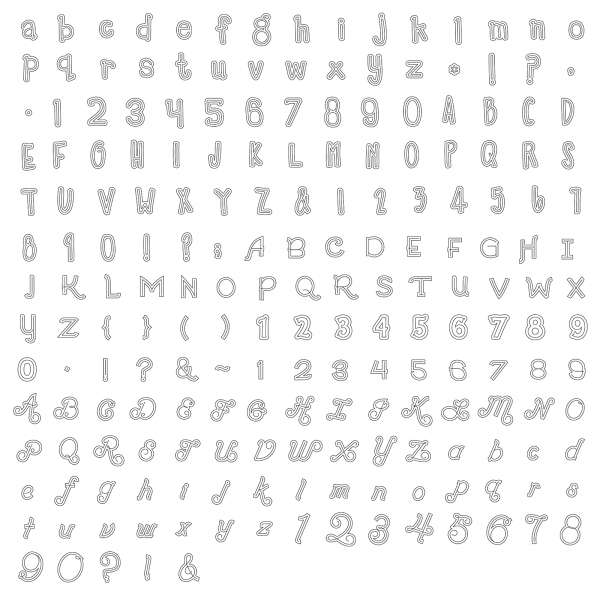 ALPHABET  FOIL QUILL  DOWNLOADABLE DESIGNS SVG