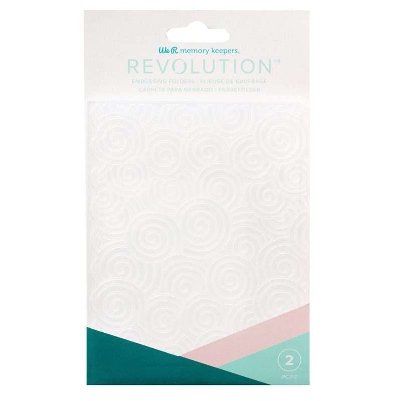 EMBOSSING FOLDER WR REVOLUTION SWIRLS AND SCALLOPS 2 PIECE