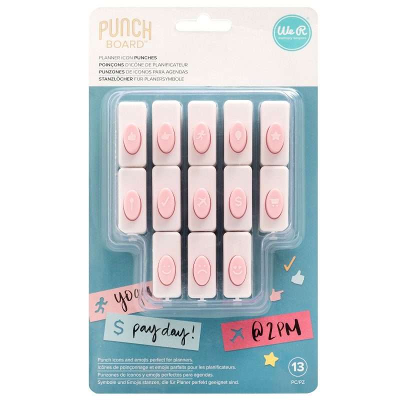 We R Memory Keepers Word Punch Board Punches Planner Icons