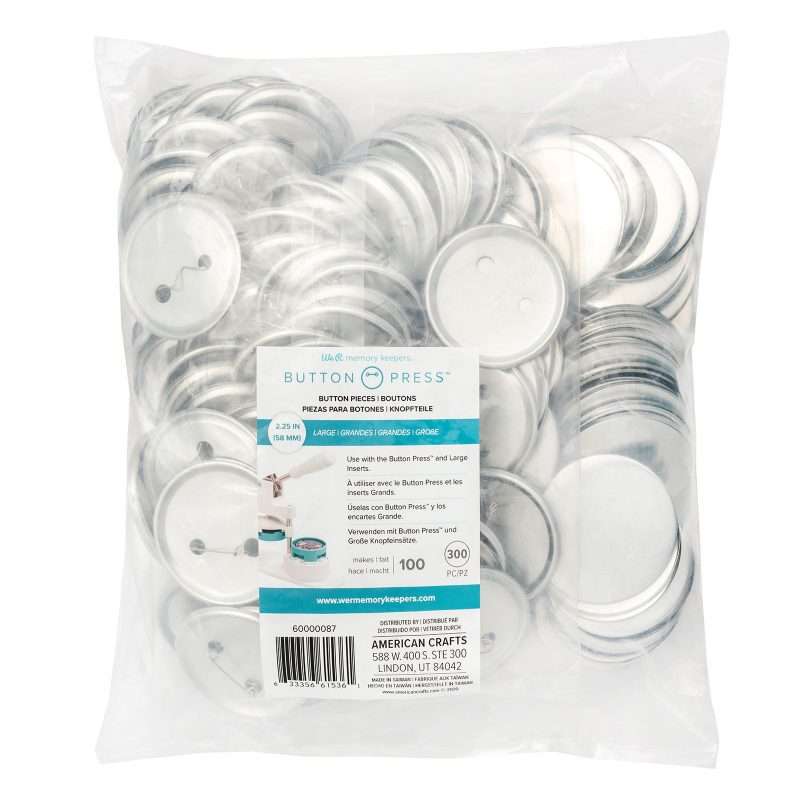We R Memory Keepers Button Press Bulk Refill Pack 100/Pkg Large (58mm)