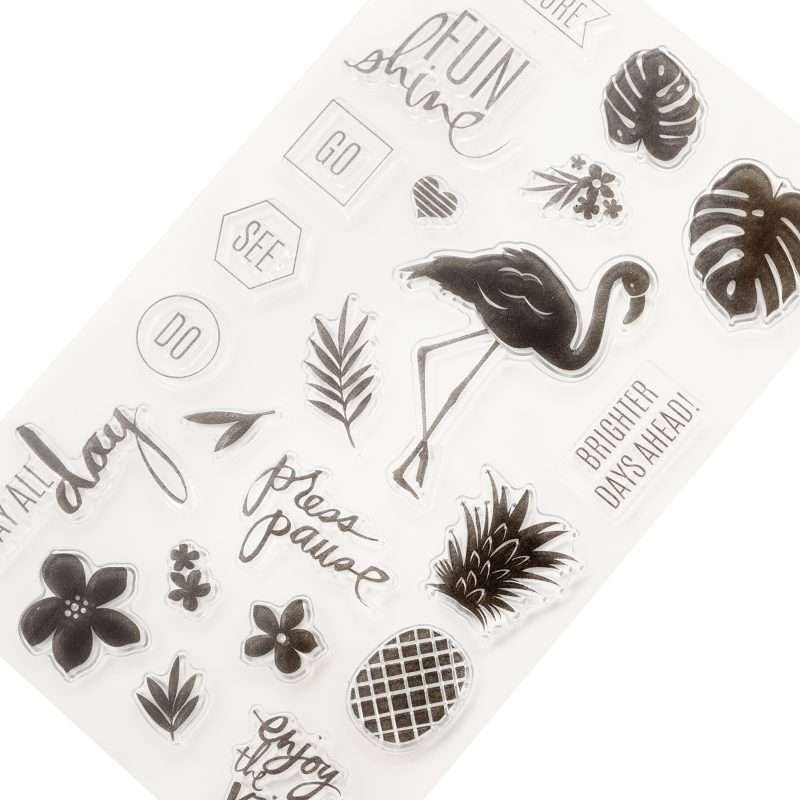 Heidi Swapp Minc Pineapple Crush Clear Stamp Set