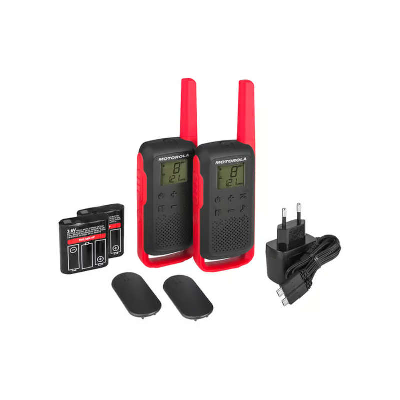 MOTOROLA T62 WALKIE TALKIE- RED