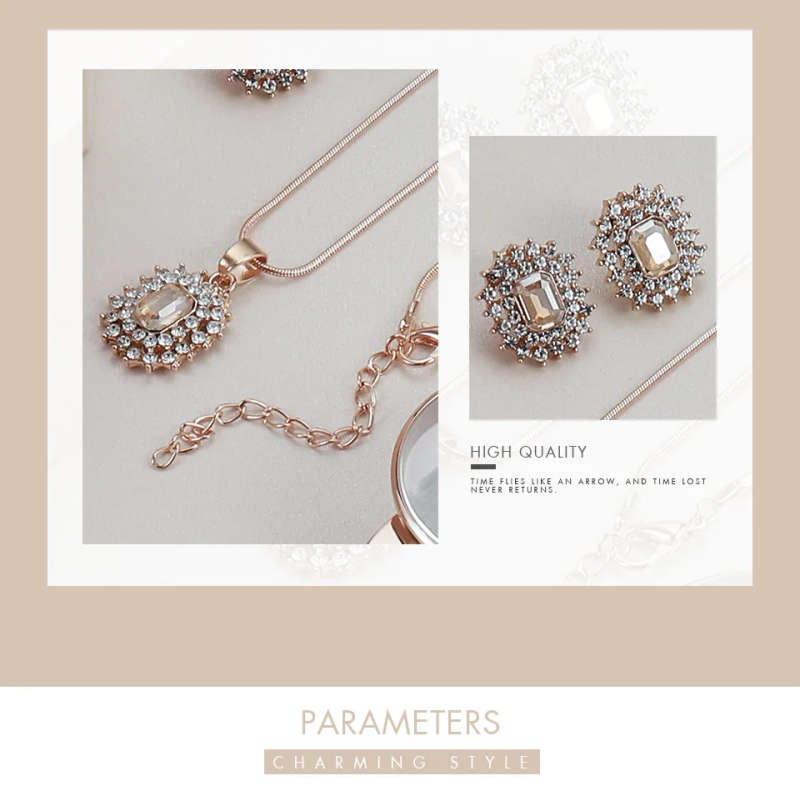 Creative Shengke SK Women Watch Set Crystal Earrings Necklace Ladies Quartz Watch Reloj Mujer Women Bracelet Watches Set Gifts