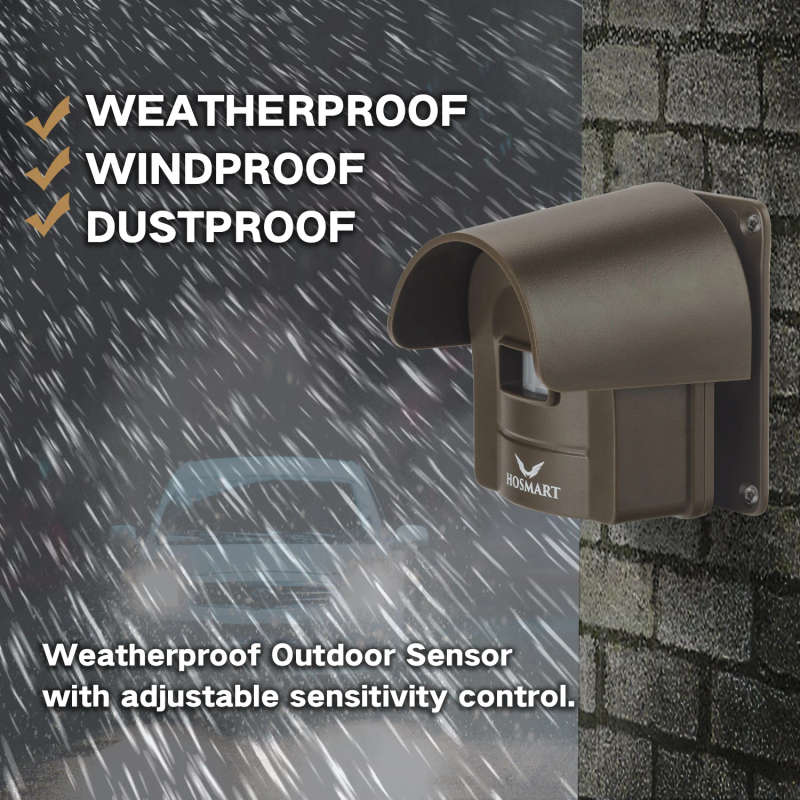 Wireless Outdoor Long Distance Alarm Receiver & 2 sensors