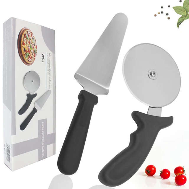 2 Pcs Stainless Steel Pizza And Cake Cutter
