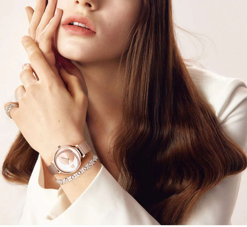 Creative Shengke SK Women Watch Set Crystal Earrings Necklace Ladies Quartz Watch Reloj Mujer Women Bracelet Watches Set Gifts