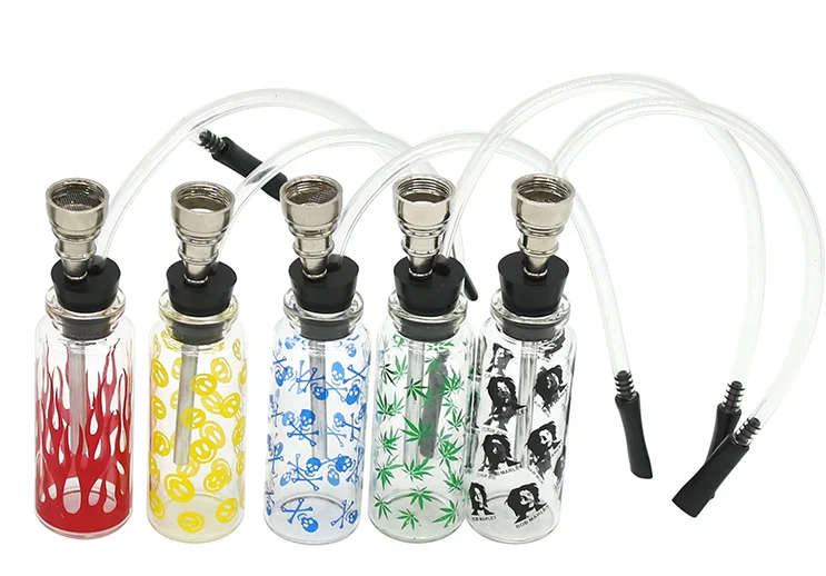 Mini Shisha Hookah Water Tobacco Smoking Pipe Filter Cigarette Holder Bottle - fits in palm