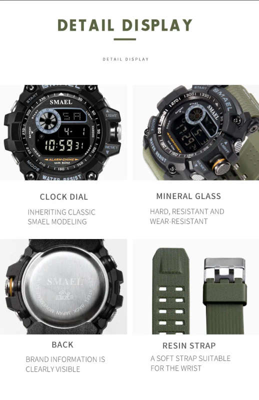 cool new style Smael 8010 wrist watch digital watch