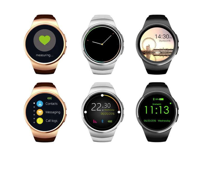 LEMFO LF18 Smartwatch SIM Card Bluetooth Heart Rate Monitor Reloj Inteligente Round Full IPS Screen