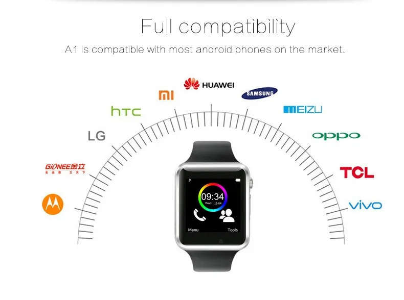 New BT Call A1 Smart Watch For Apple IPhone & Android Phone
