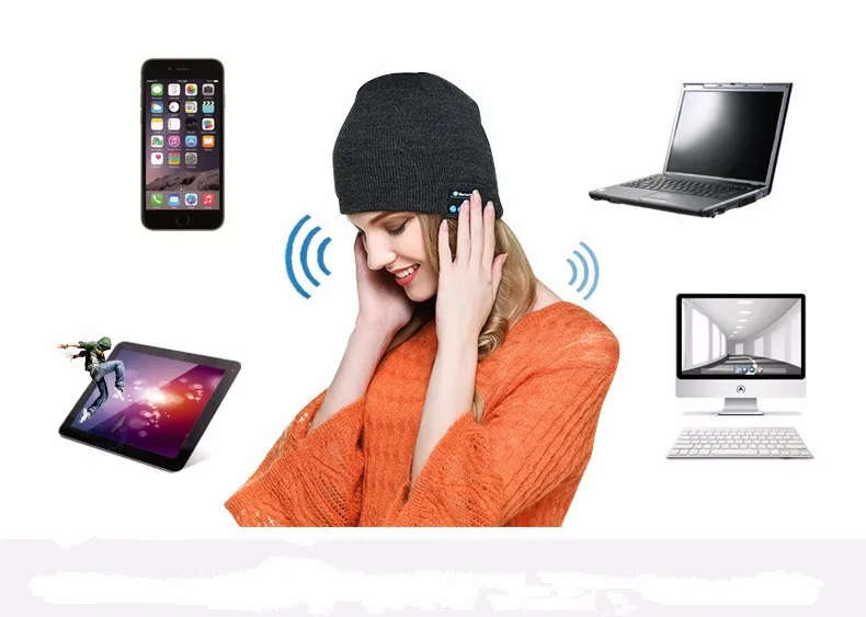 New Fashion Earphone Speaker Winter Headphone Bluetooth Hat
