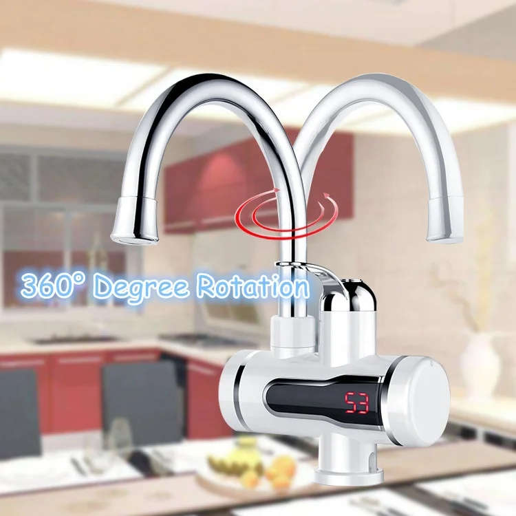 Electric Tankless Instant Hot Water Heater Faucet Kitchen Heating Tap
