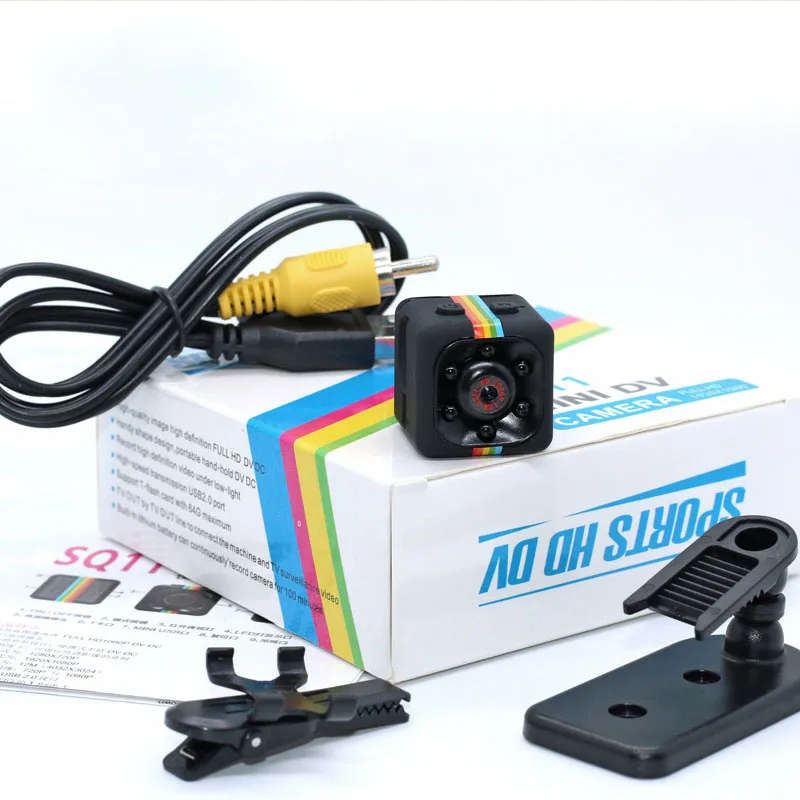 SQ11 Mini DV HD 1080P 2MP Sport Recorder Camera with Holder, Support Monitor Detection & IR Night V