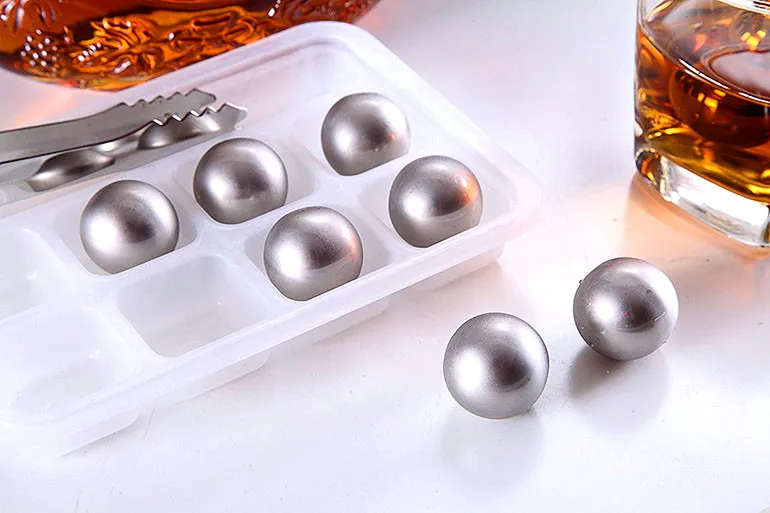 Stainless Steel Chilling Reusable Ice Balls 6pcs