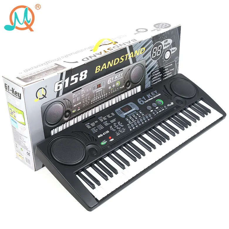 61 keys digital display electronic keyboard piano with microphone